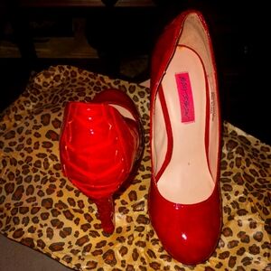 Red Betsey Johnson pumps